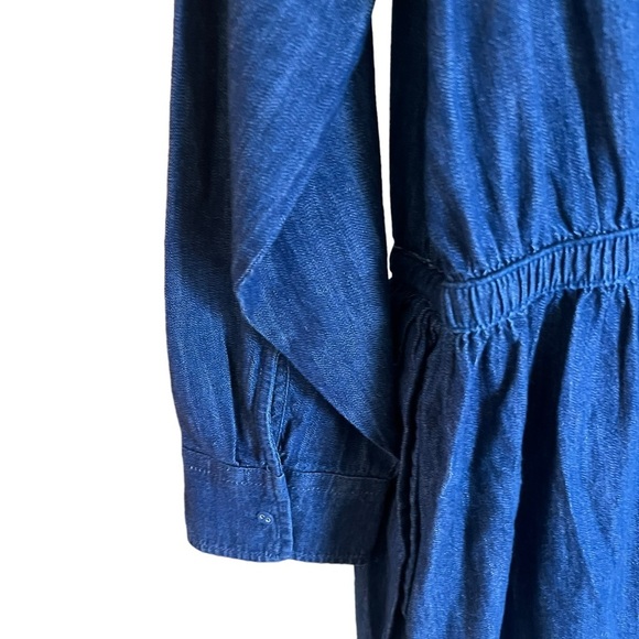 NWT Free Assembly Women's Denim Ruffle Neck Mini Dress Size XL - Picture 6 of 9